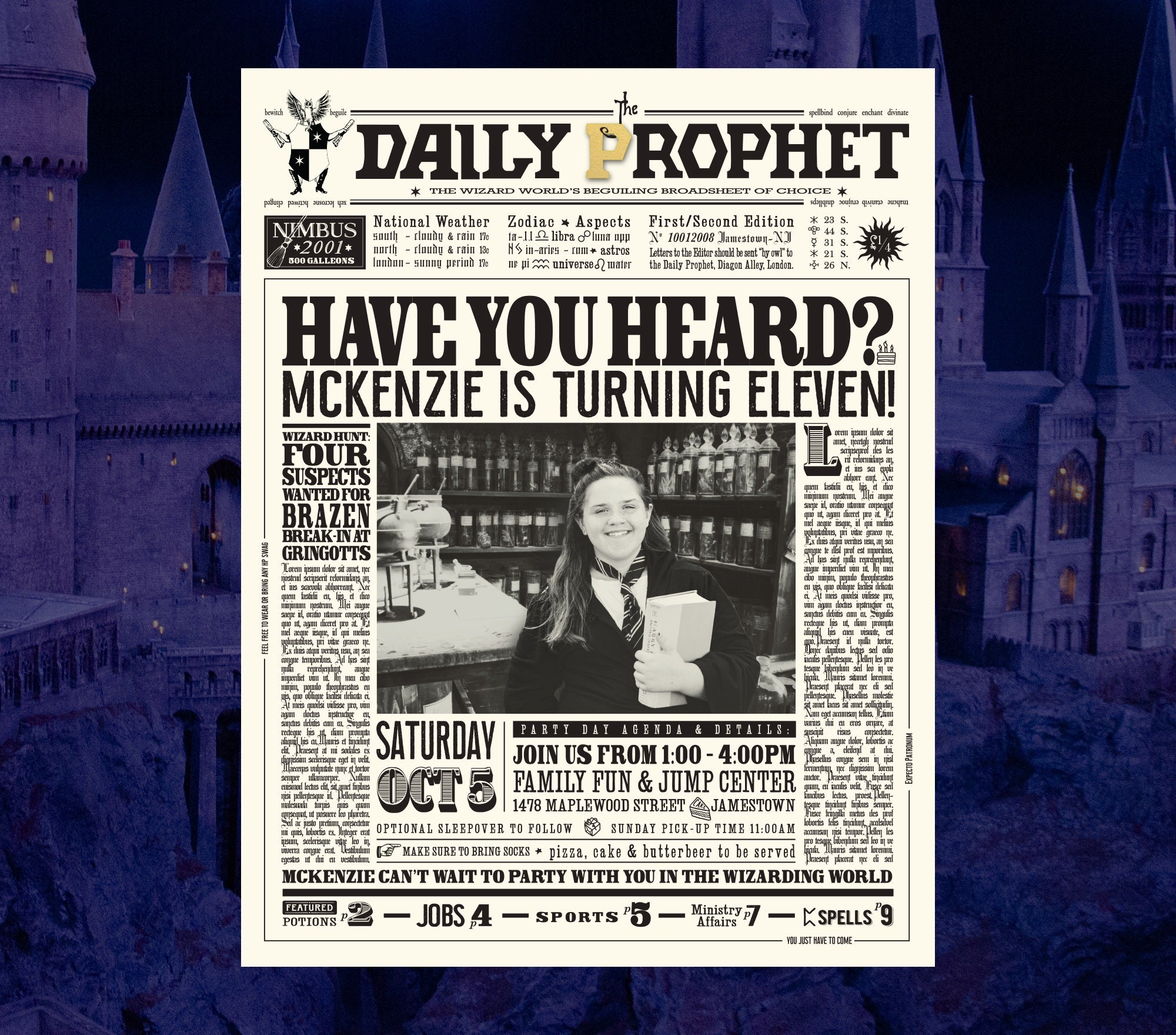 Daily Prophet Printable Etsy