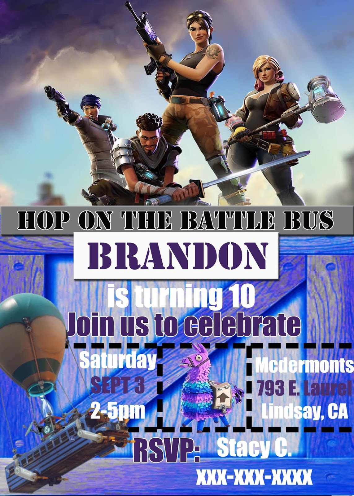 Fortnite Free Party Printables