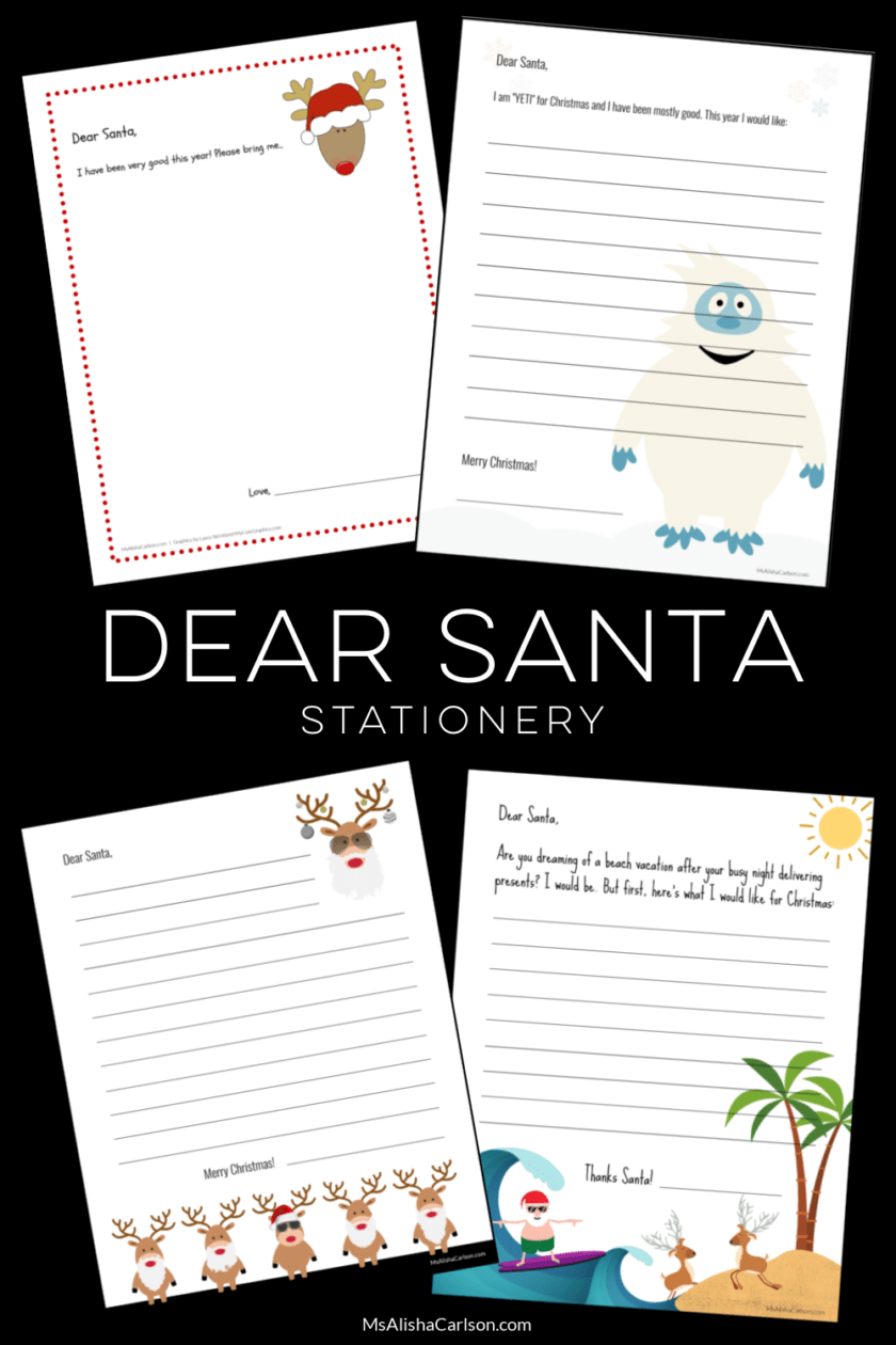Free Dear Santa Printable Stationary
