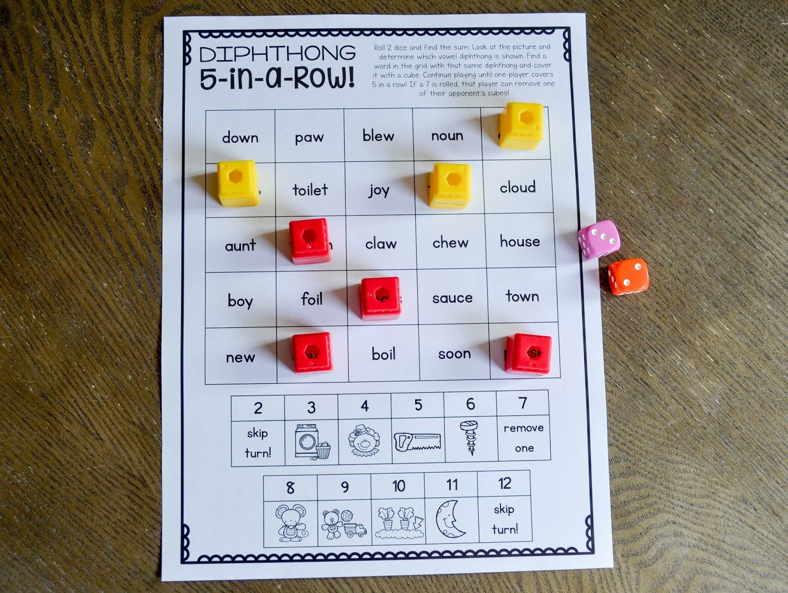 Diphthongs Activities And Games Susan Jones Teaching