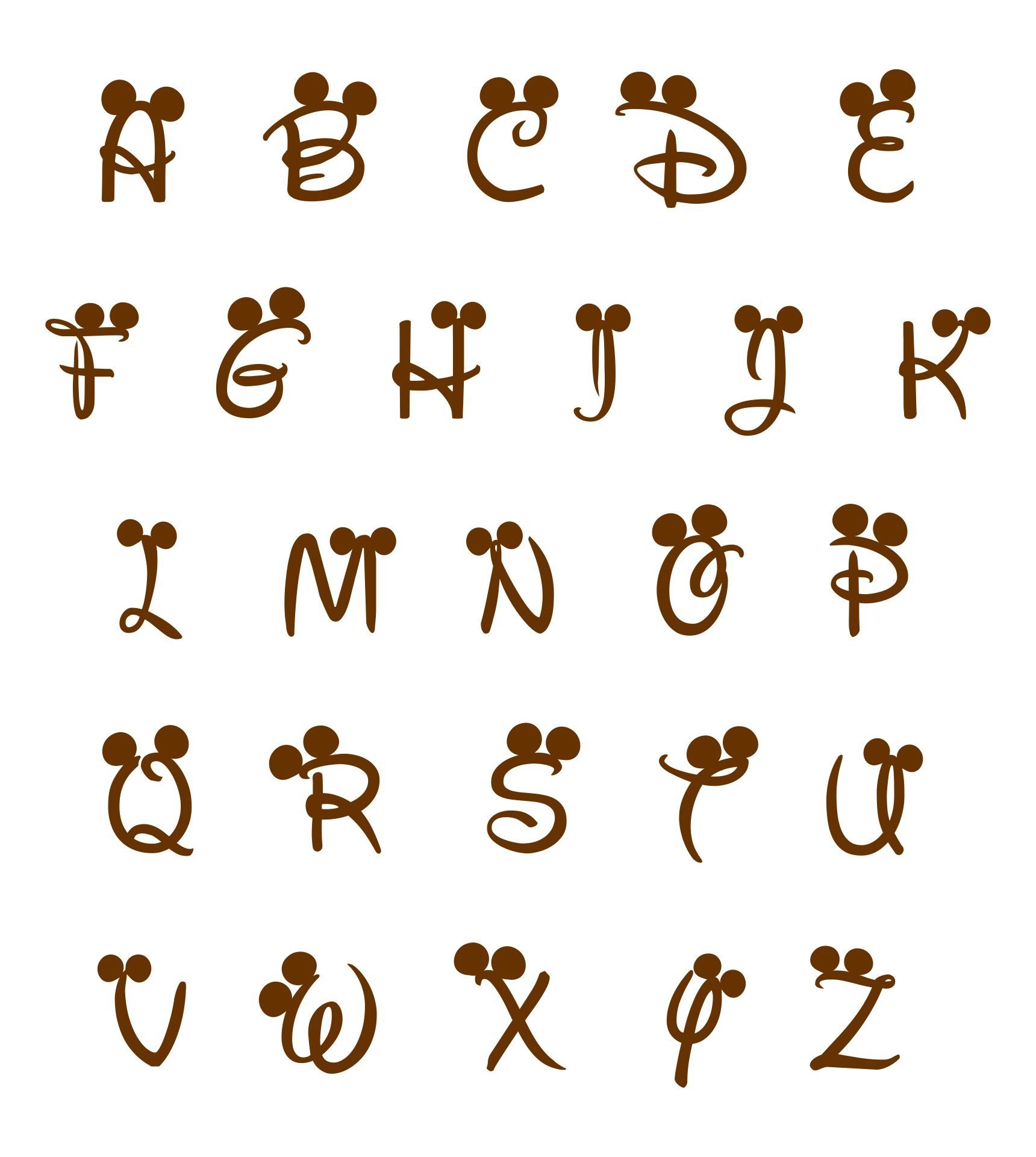 Disney Letters 10 Free PDF Printables Printablee