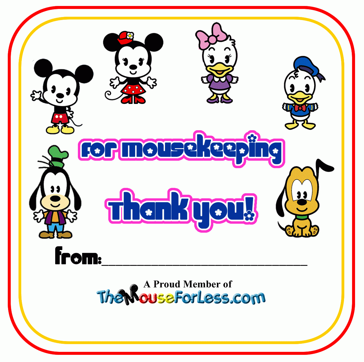 Disney Mousekeeping Envelopes From The Mouse For Less