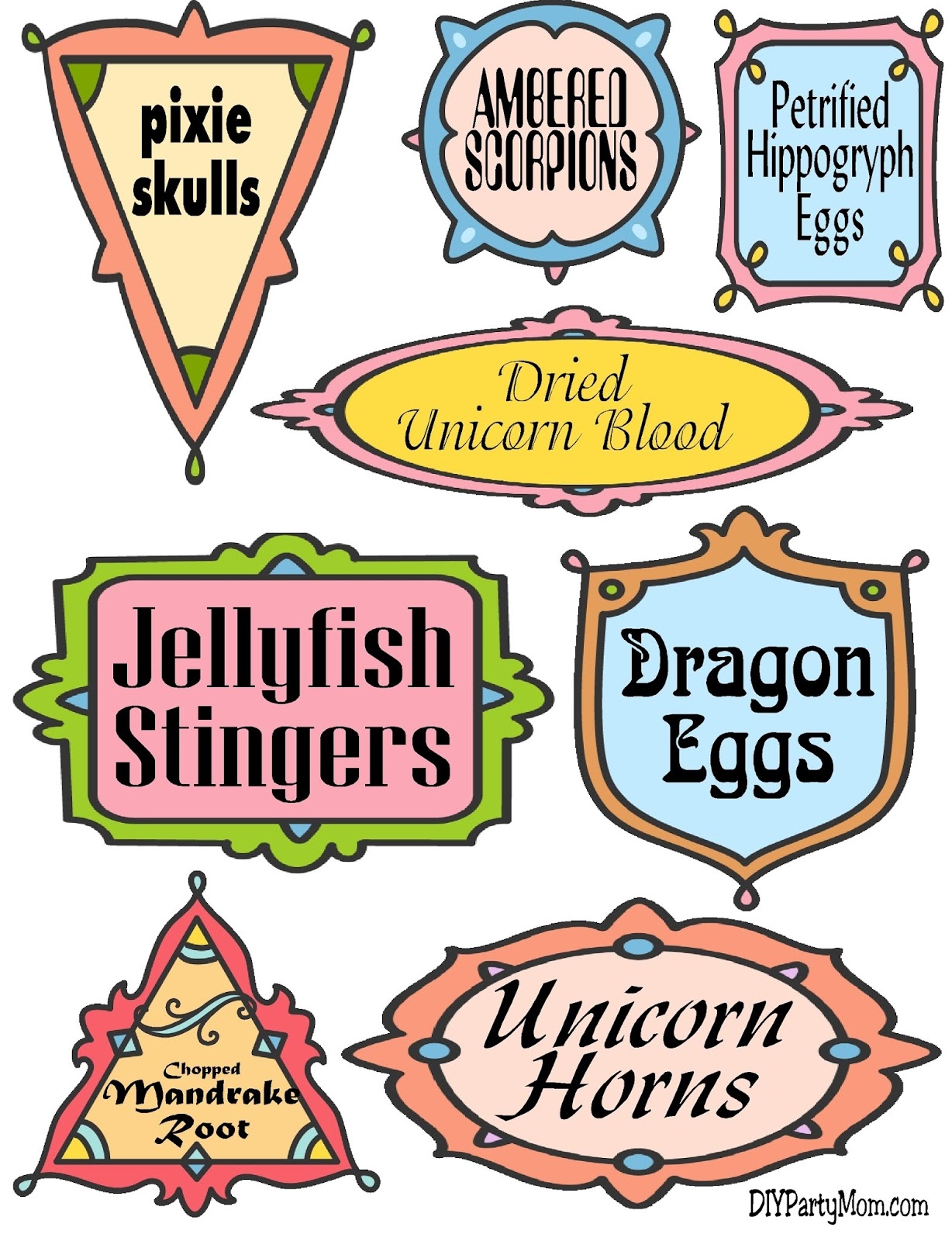 Harry Potter Free Printable Labels
