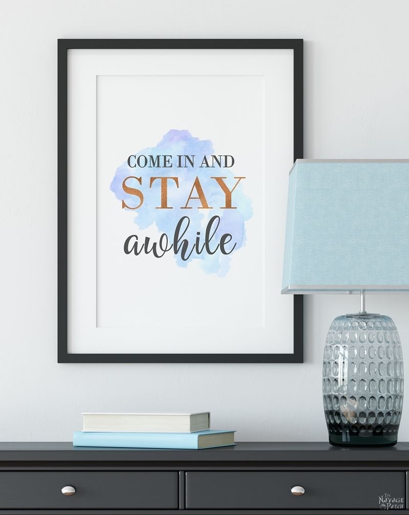 DIY Stay Awhile Sign With Free Printables The Navage Patch