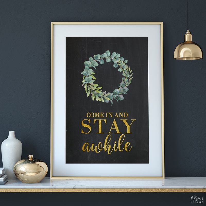 DIY Stay Awhile Sign With Free Printables The Navage Patch