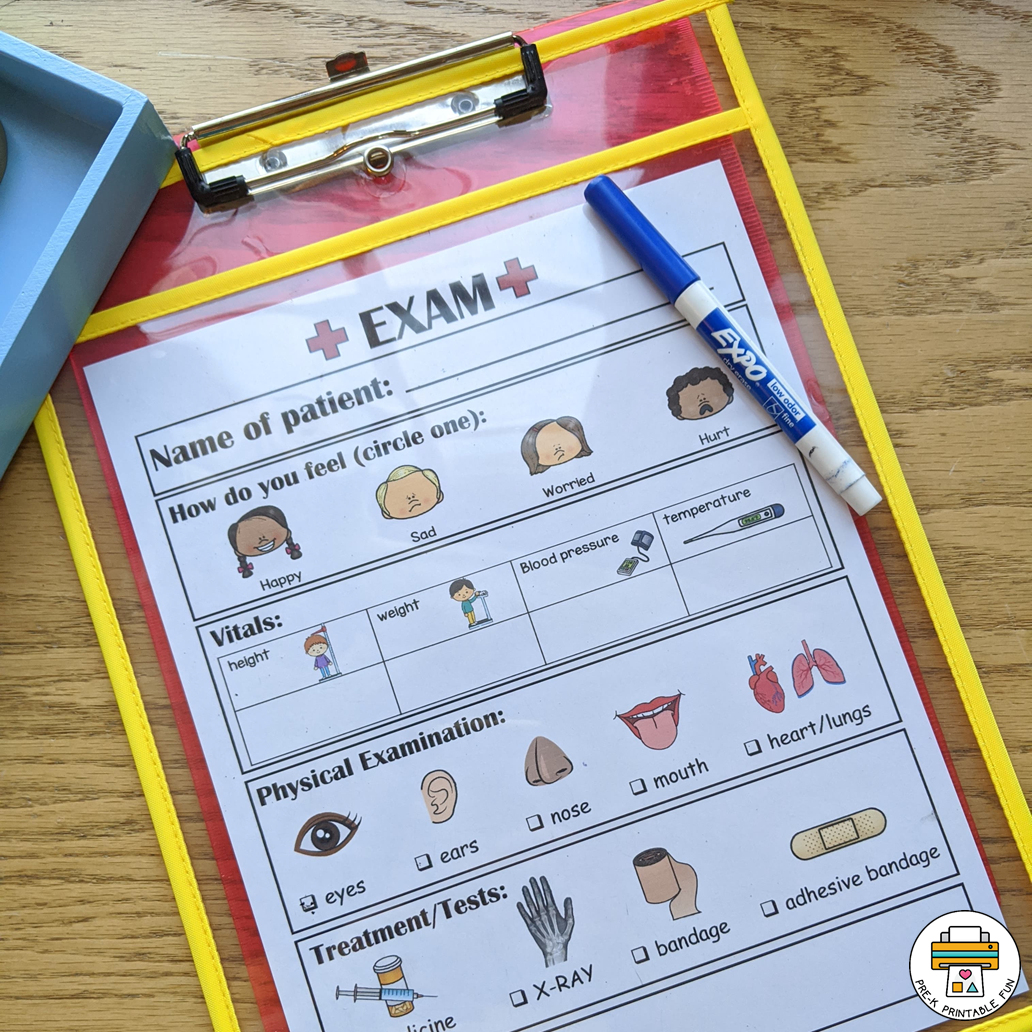 Doctor s Office Dramatic Play Pre K Printable Fun