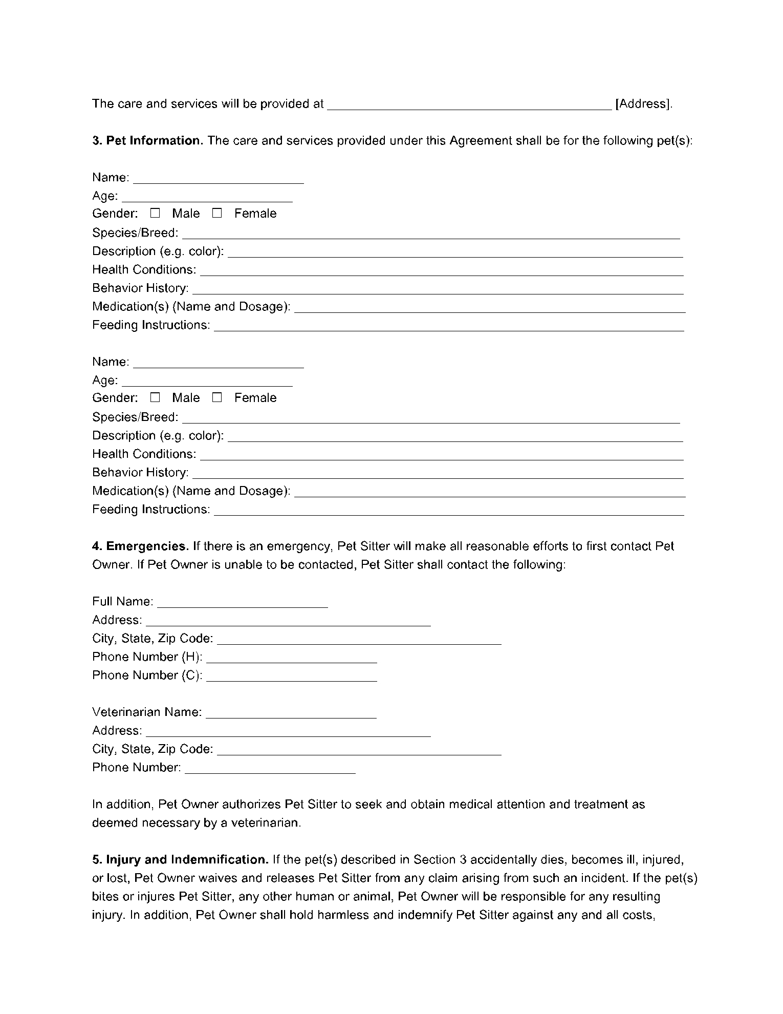 Dog Walking Contract Template Free Download 2021 