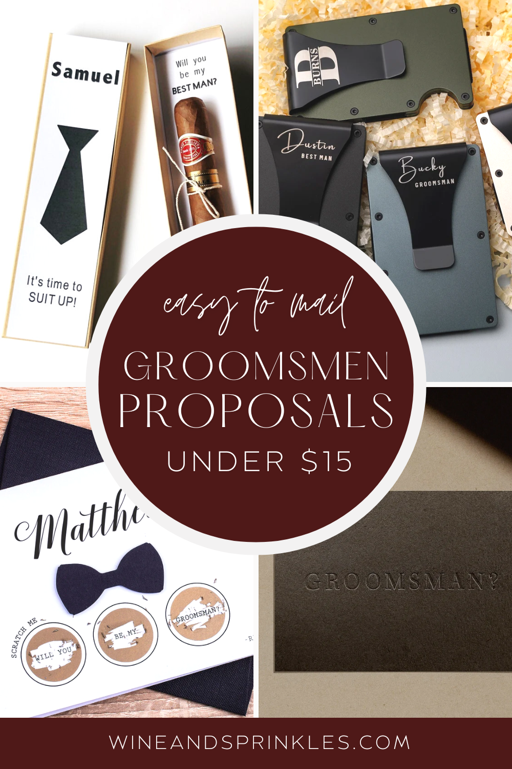Easy To Mail Groomsmen Proposals Under 15 Wine Sprinkles