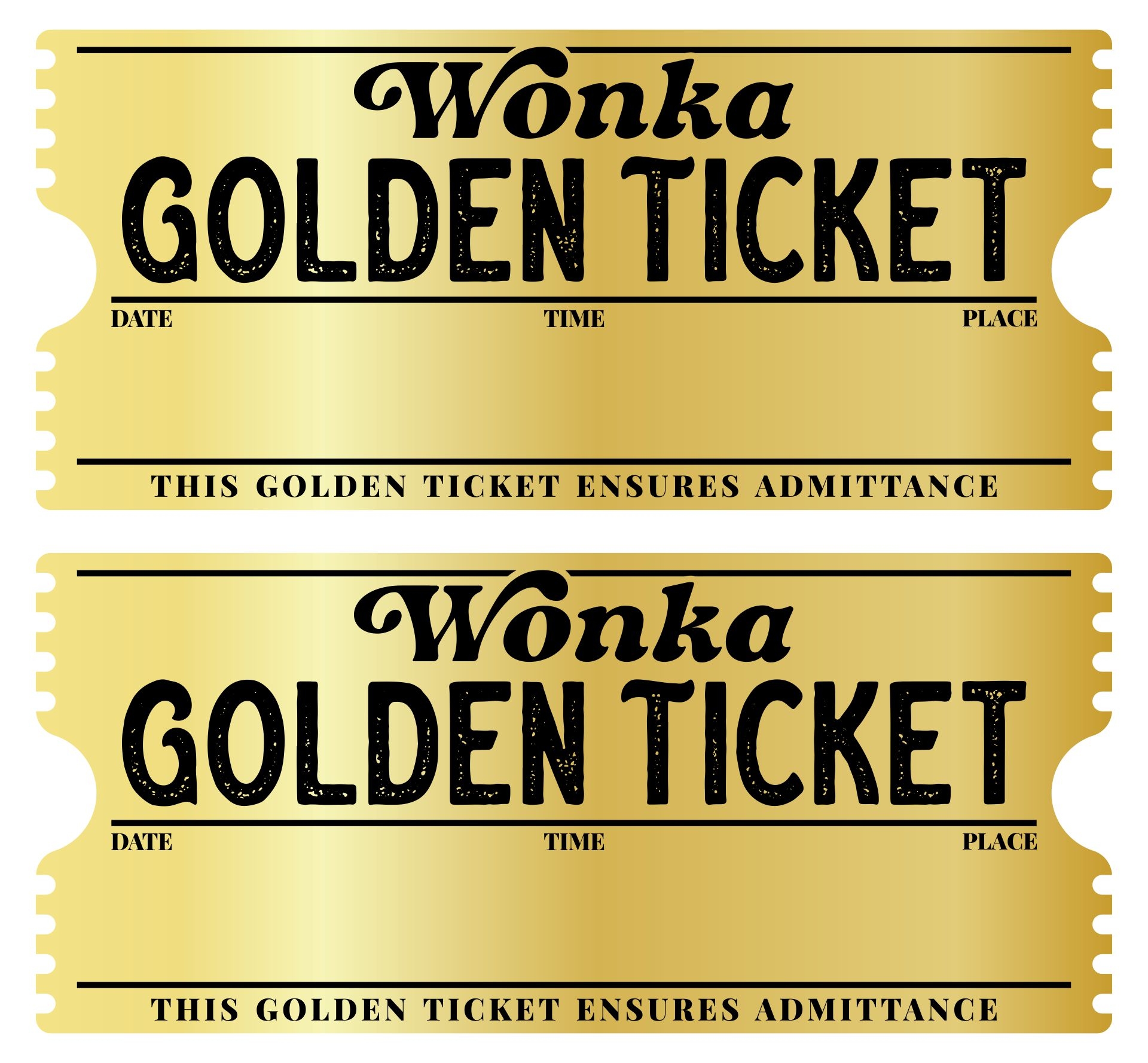 Editable Wonka Golden Ticket 10 Free PDF Printables Printablee