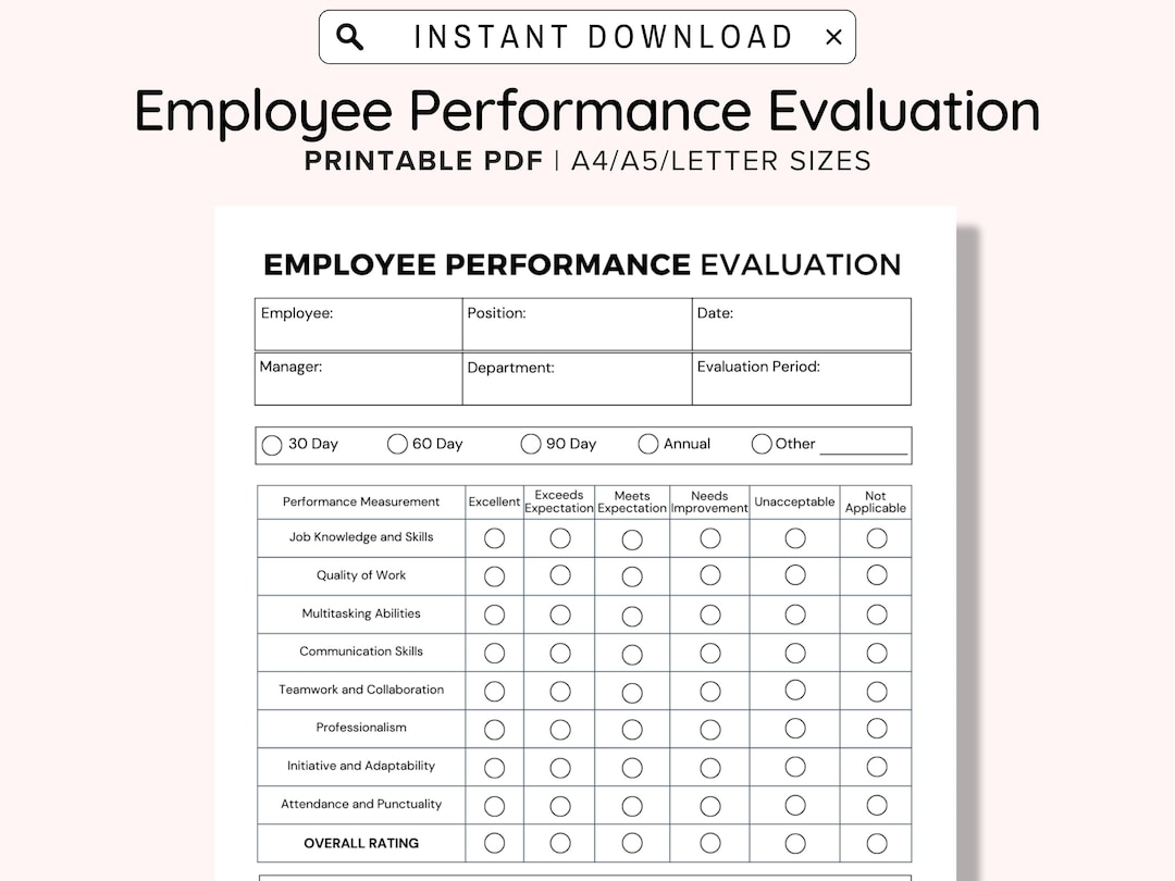 Free Printable Employee Evaluation Form