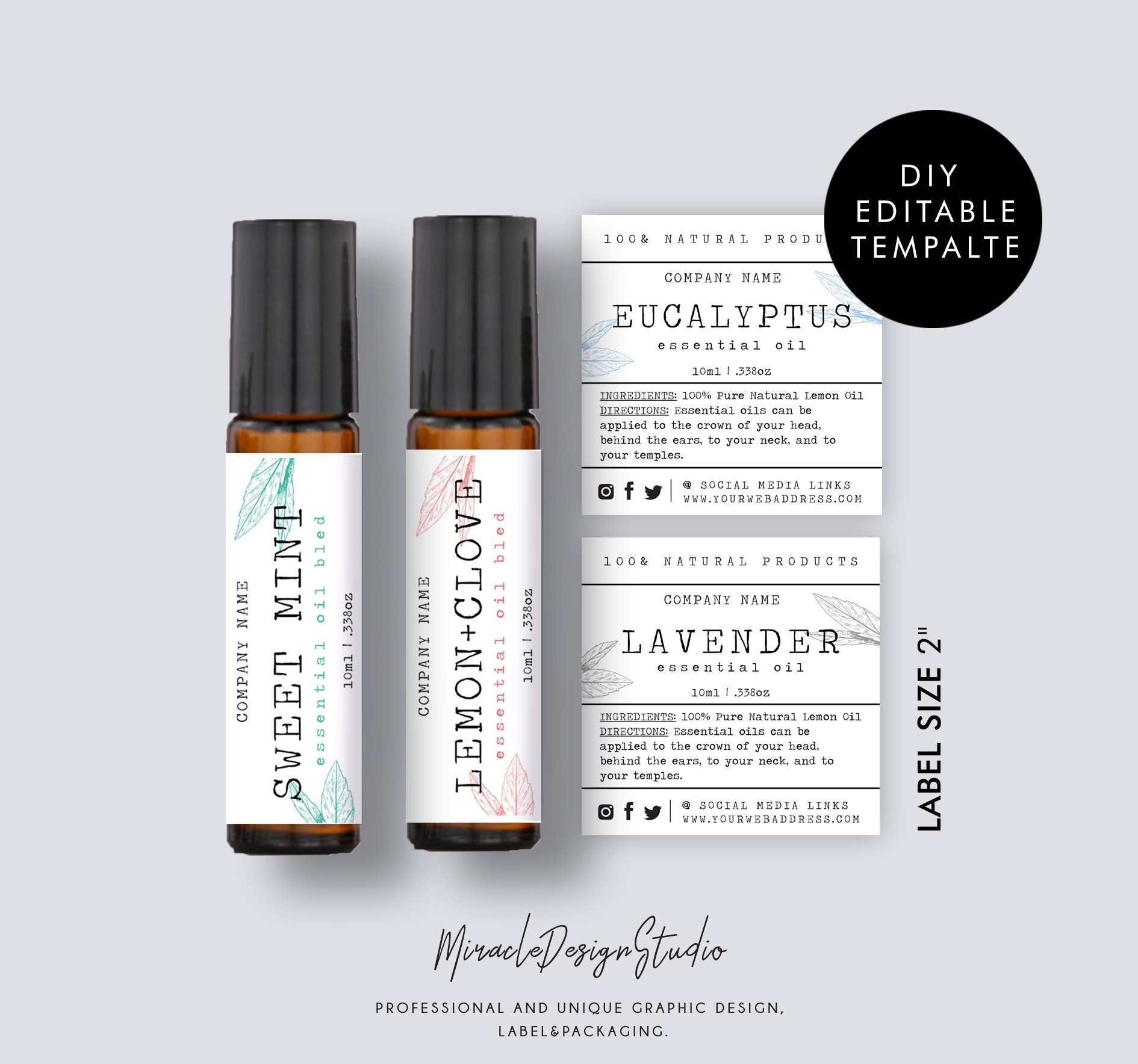Free Printable Roller Bottle Labels