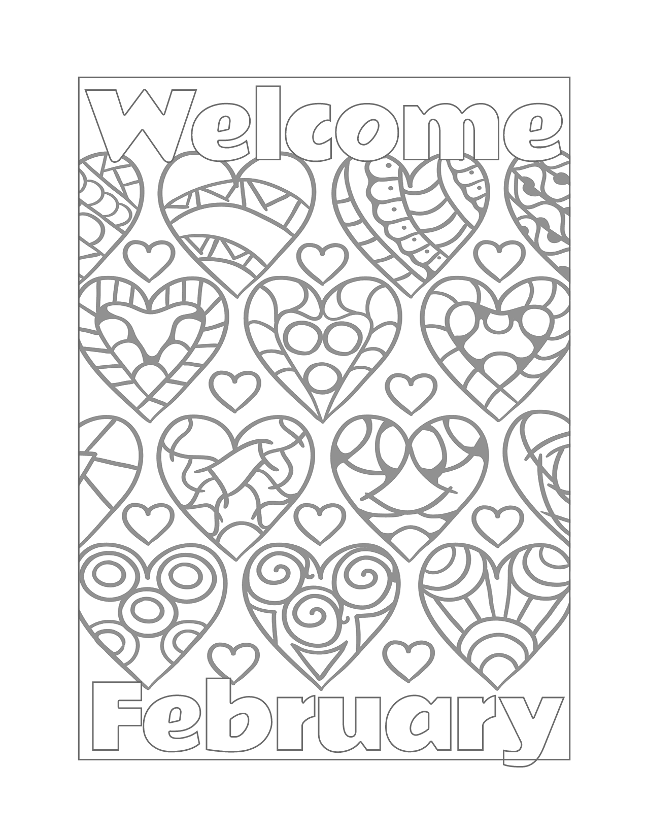 Free Printable February Coloring Pages