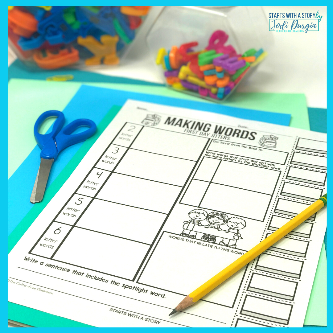 First Day Jitters Activities And Lesson Ideas For Back To School