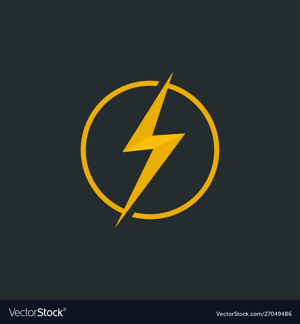 Flash Logo Generic Type Isolated Emblem Royalty Free Vector