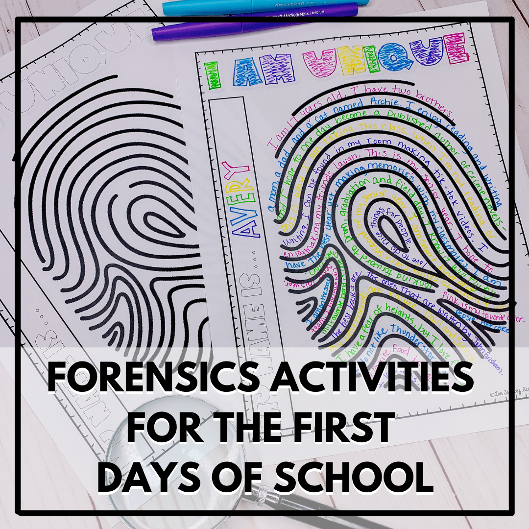 Forensics Activities For The First Days Of School The Trendy Science Teacher