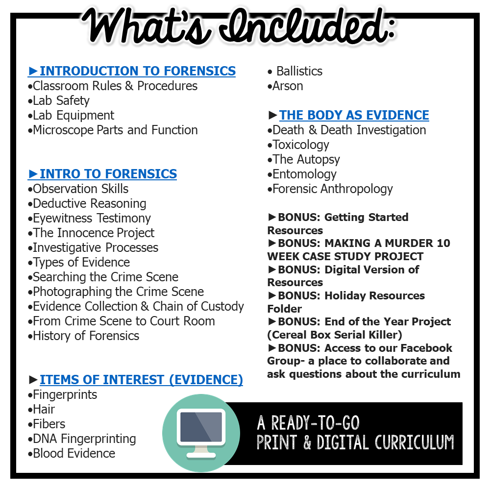 Forensic Free Printable Worksheets