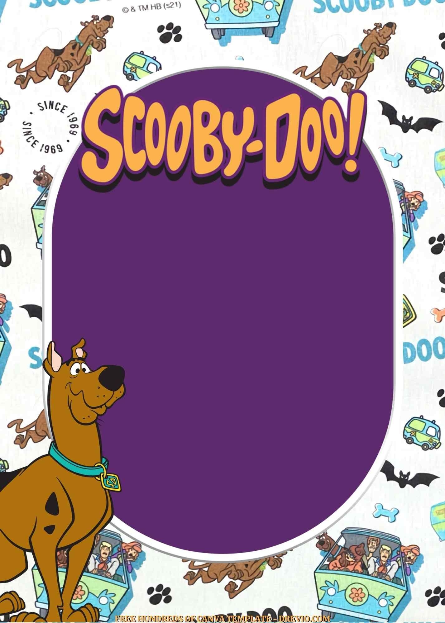 FREE 18 Scooby Doo Canva Birthday Invitation Templates