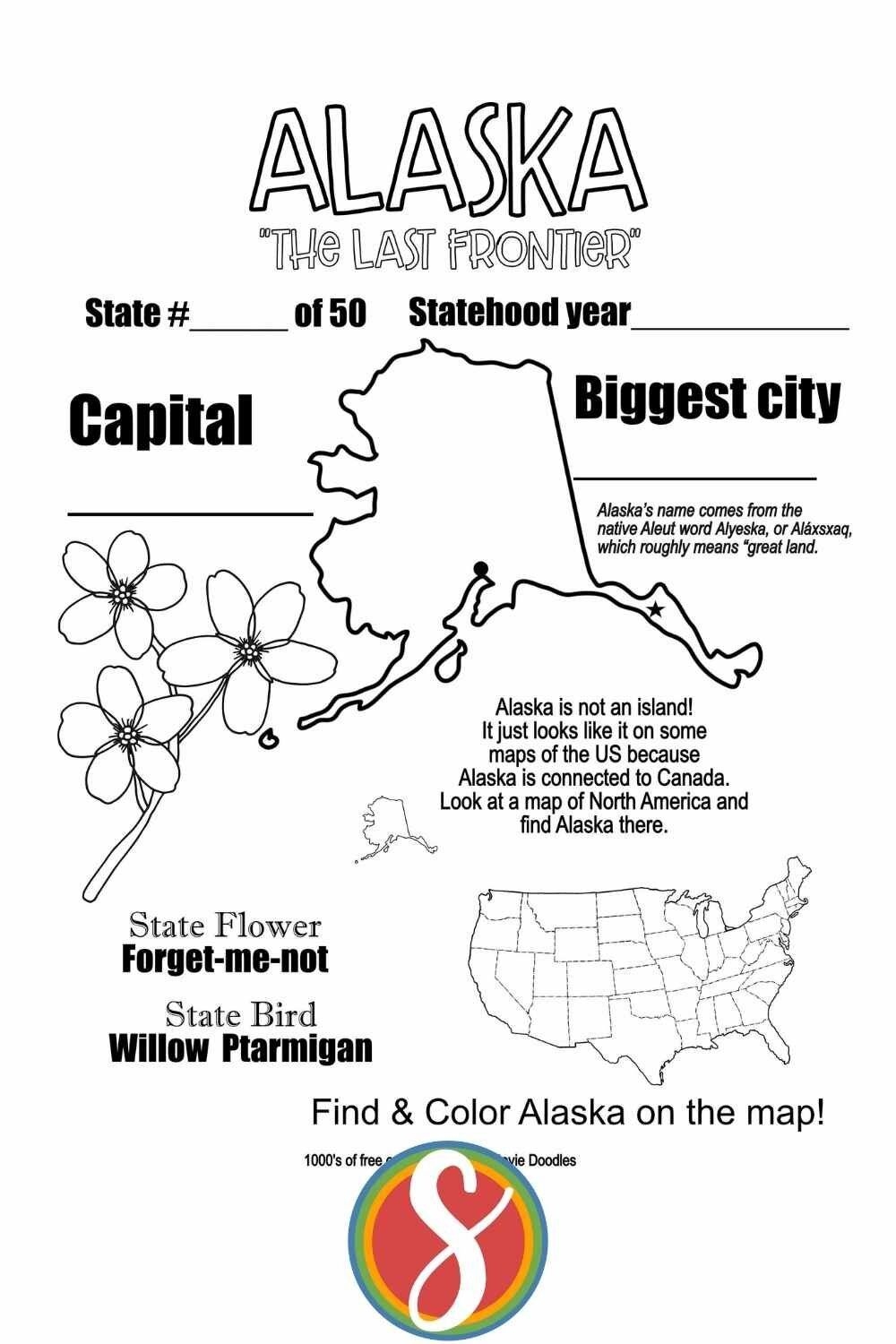 Free Alaska Coloring Pages Activity Sheets From Stevie Doodles Stevie Doodles Free Printable Col