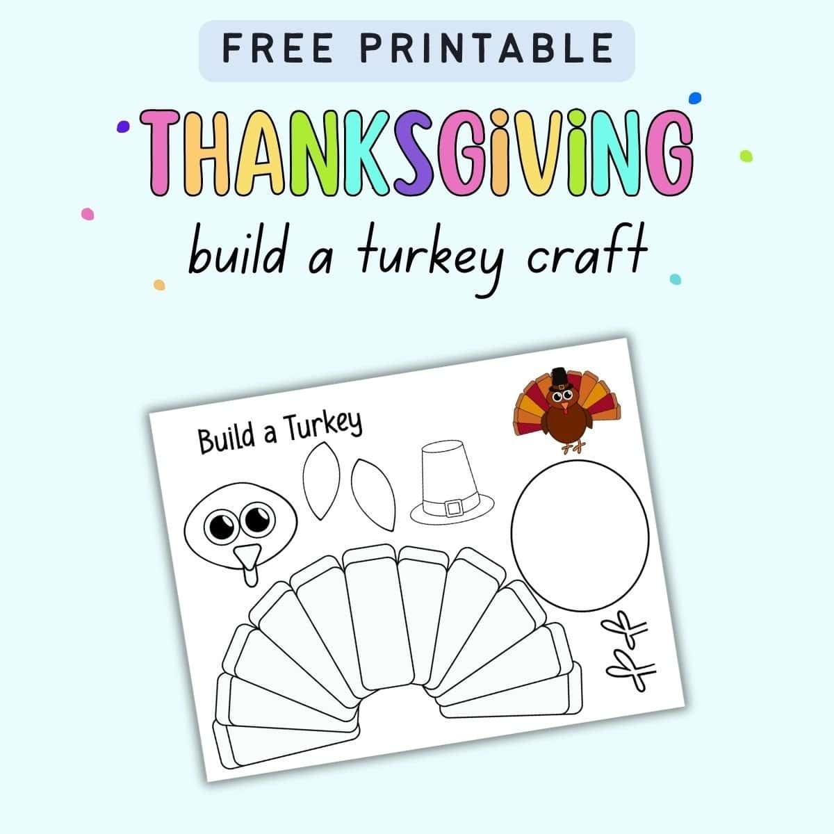 Free Build A Turkey Printable The Artisan Life