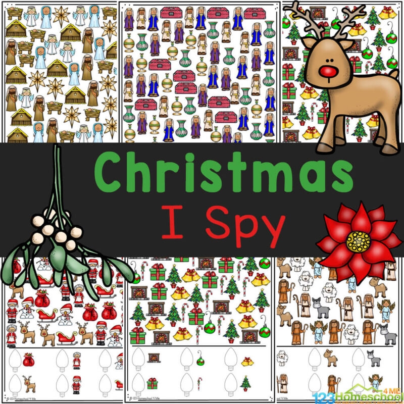  FREE Christmas I Spy Printable Worksheets
