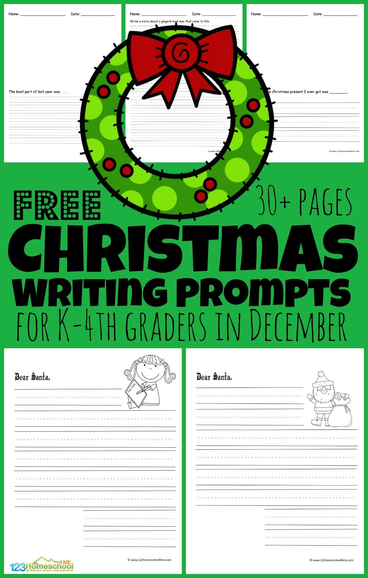  FREE Christmas Writing Prompts For Kids