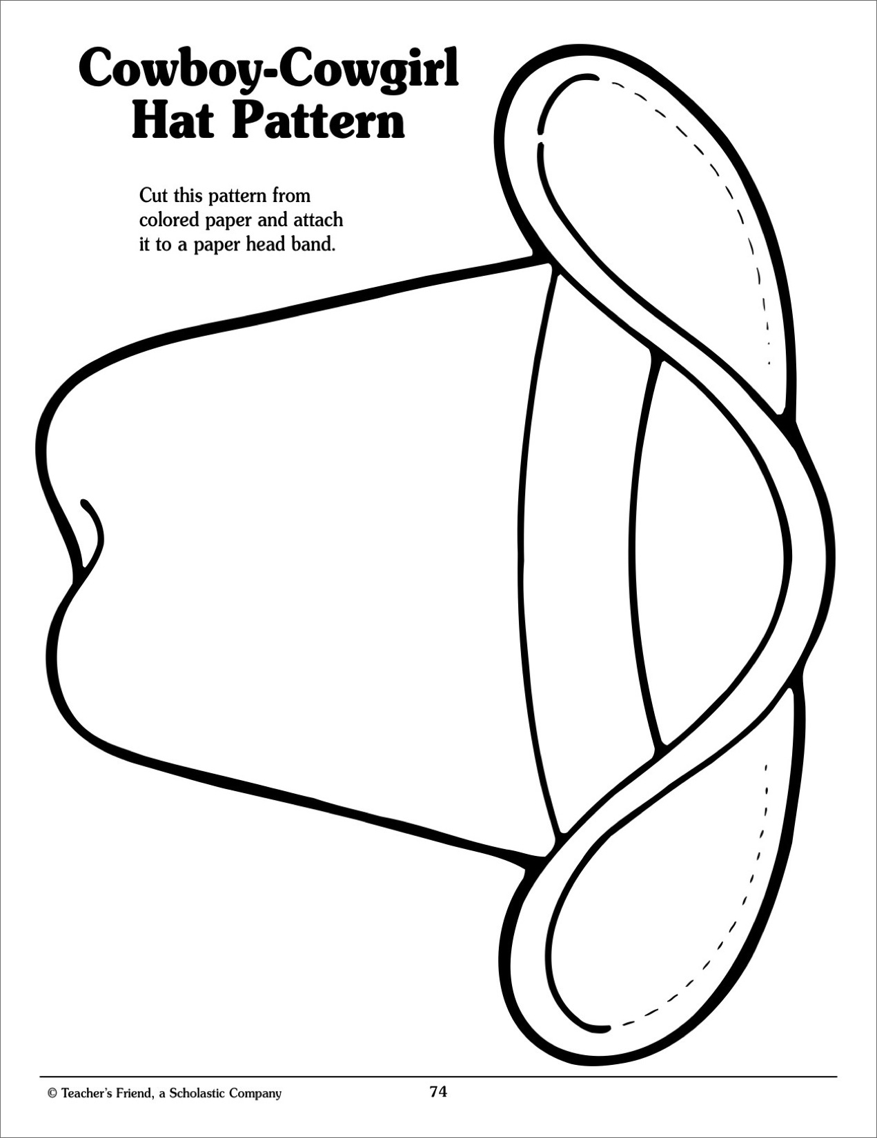 Free Printable Cowboy Hat Pattern