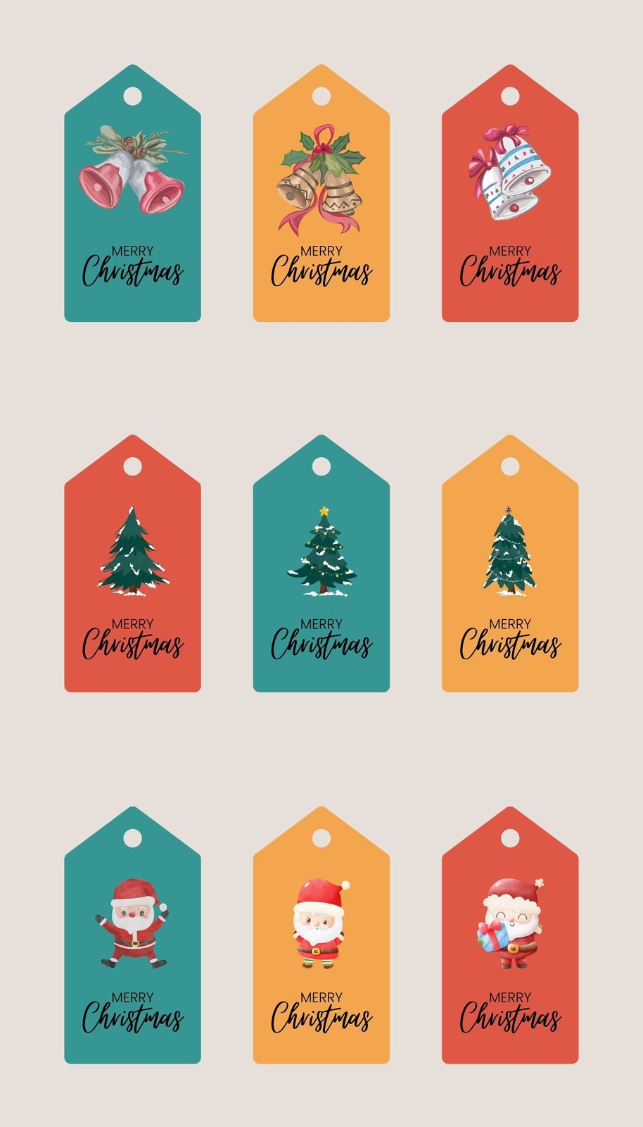 Free Custom Printable Christmas Tag Templates Canva