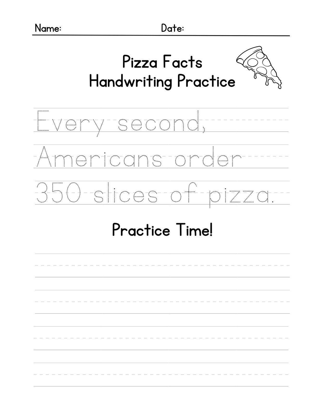 Free Printable Penmanship Worksheets