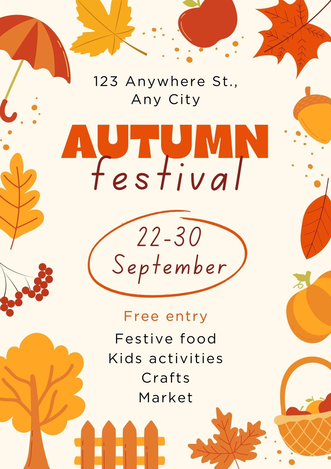 Free Custom Printable Thanksgiving Flyer Templates Canva