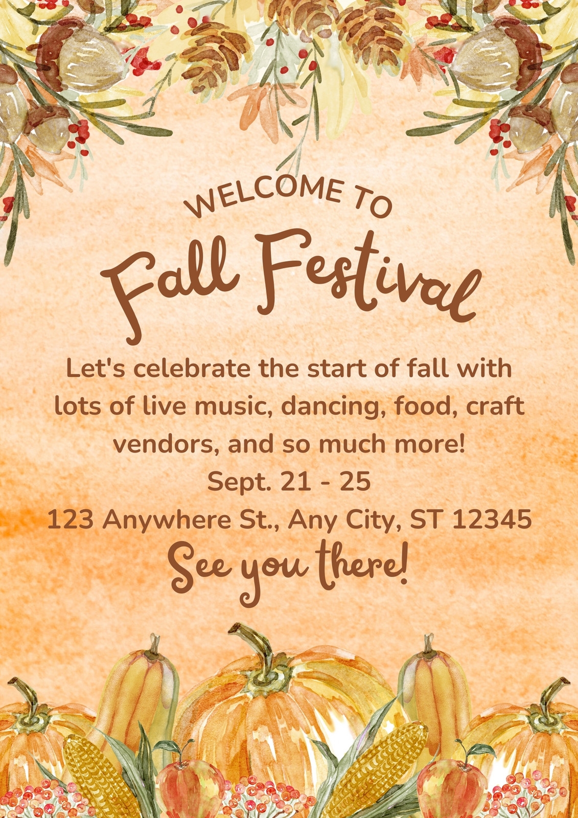 Free Custom Printable Thanksgiving Flyer Templates Canva