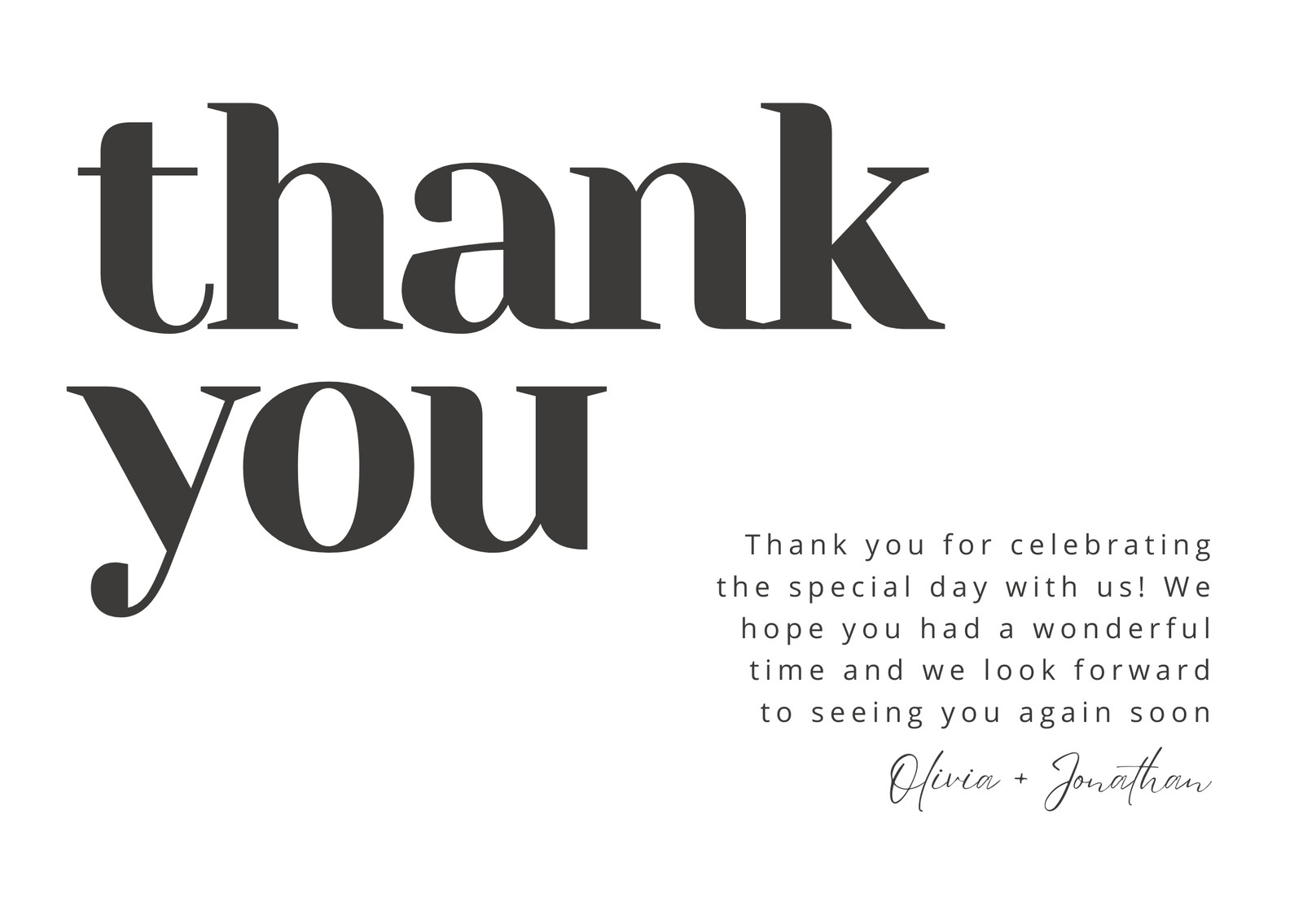 Free Custom Printable Wedding Thank You Card Templates Canva