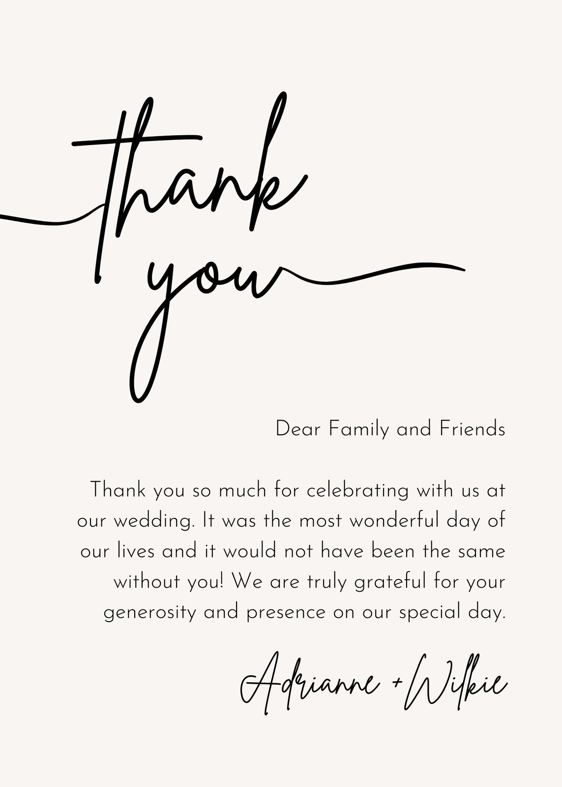 Free Custom Printable Wedding Thank You Card Templates Canva