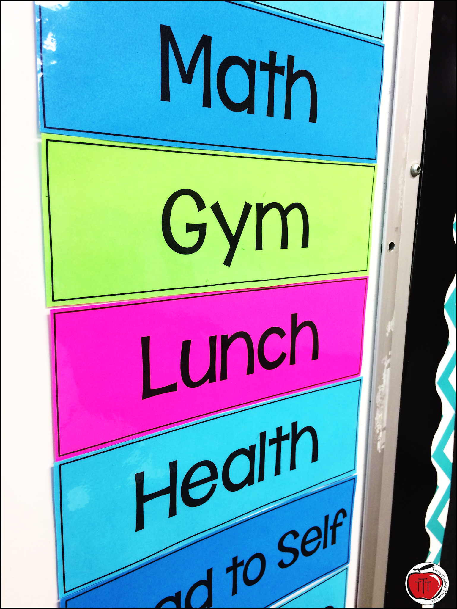 Free Daily Class Schedule Cards Terri s Teaching Treasures