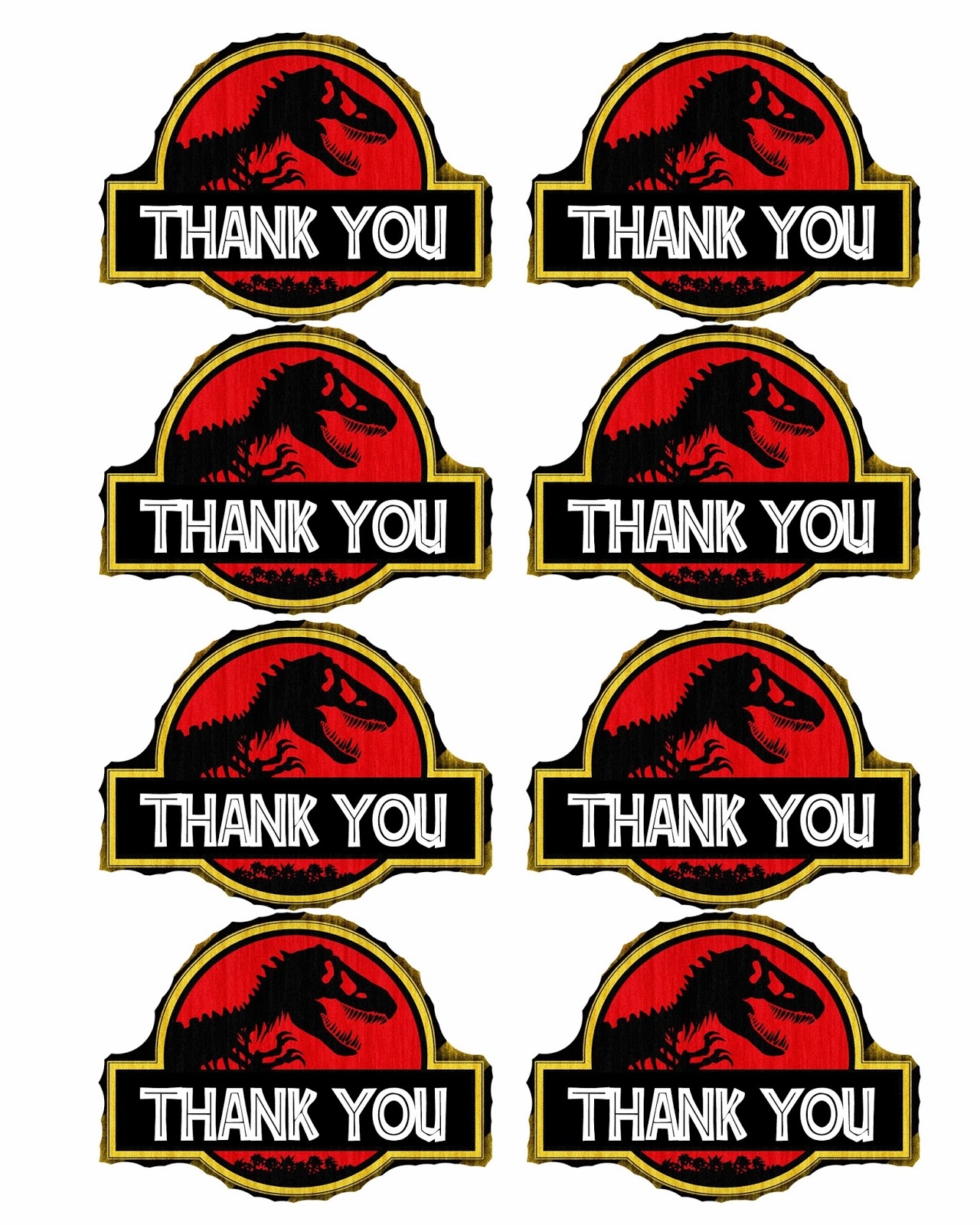 Free Dinosaur Jurrasic Park Party Printables