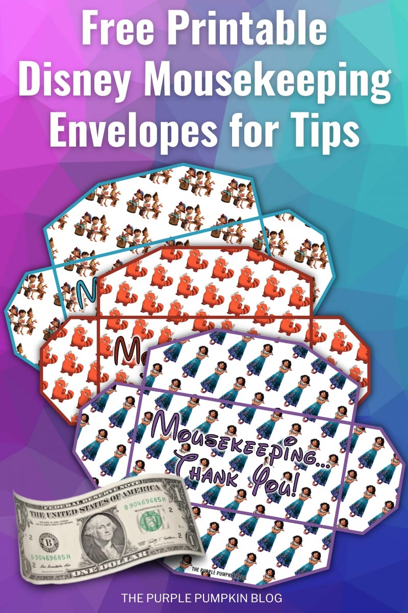 FREE Disney Mousekeeping Envelopes Printables For Tips