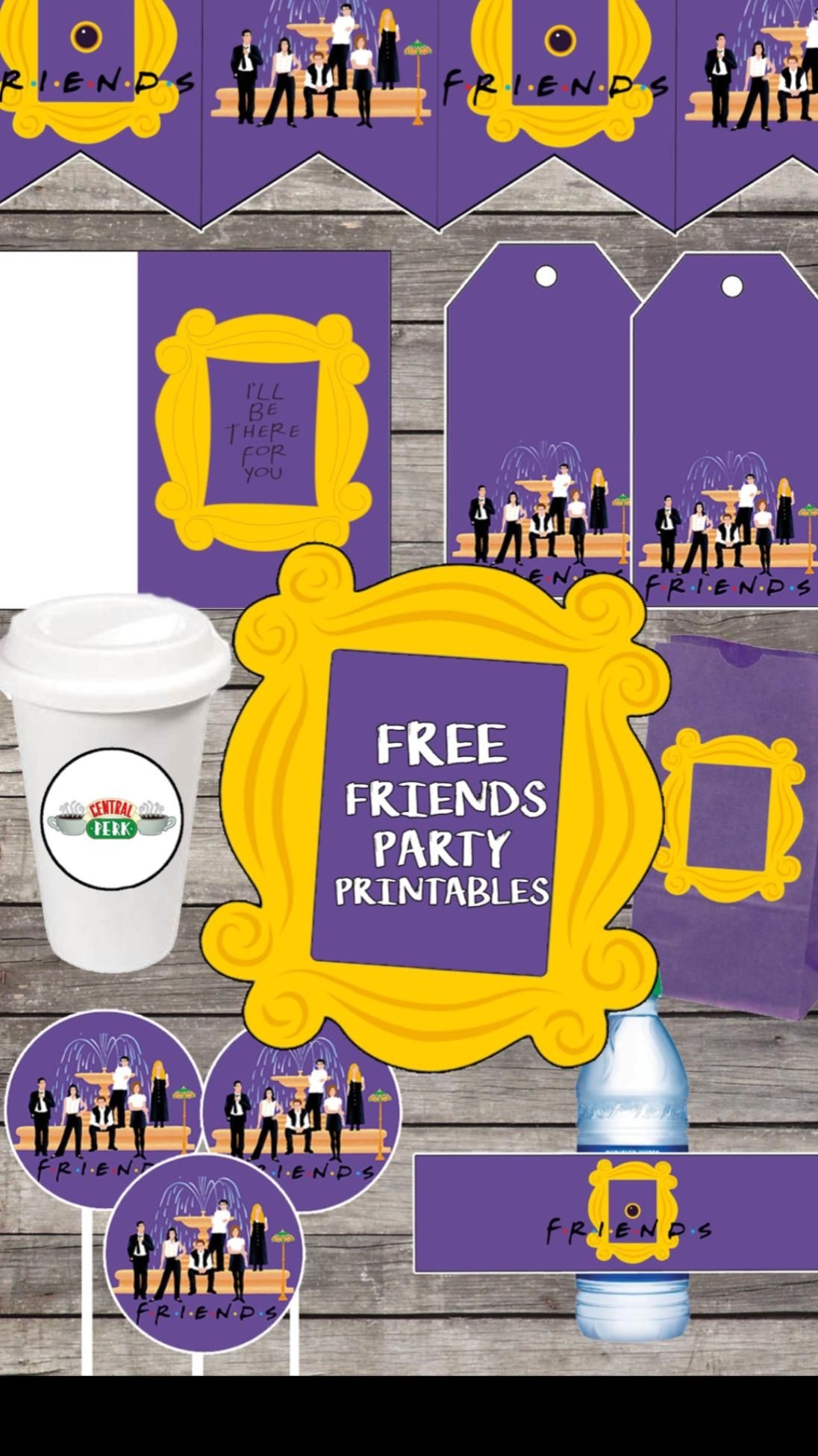 FREE Friends Birthday Party Printable Files