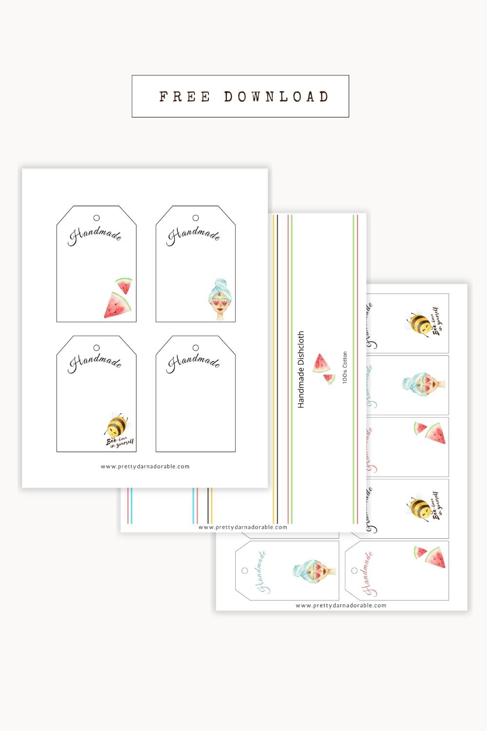 Free Gift Tags Labels Template Printables Archives Pretty Darn Adorable