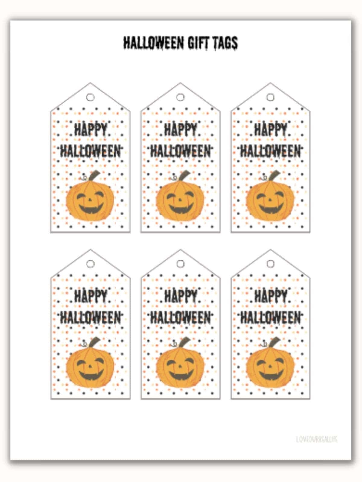 Free Printable Halloween Tags