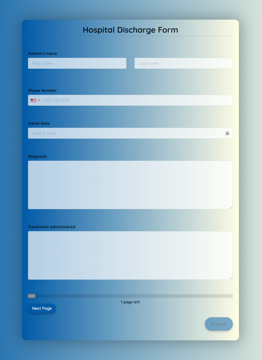 Free Printable Hospital Discharge Forms