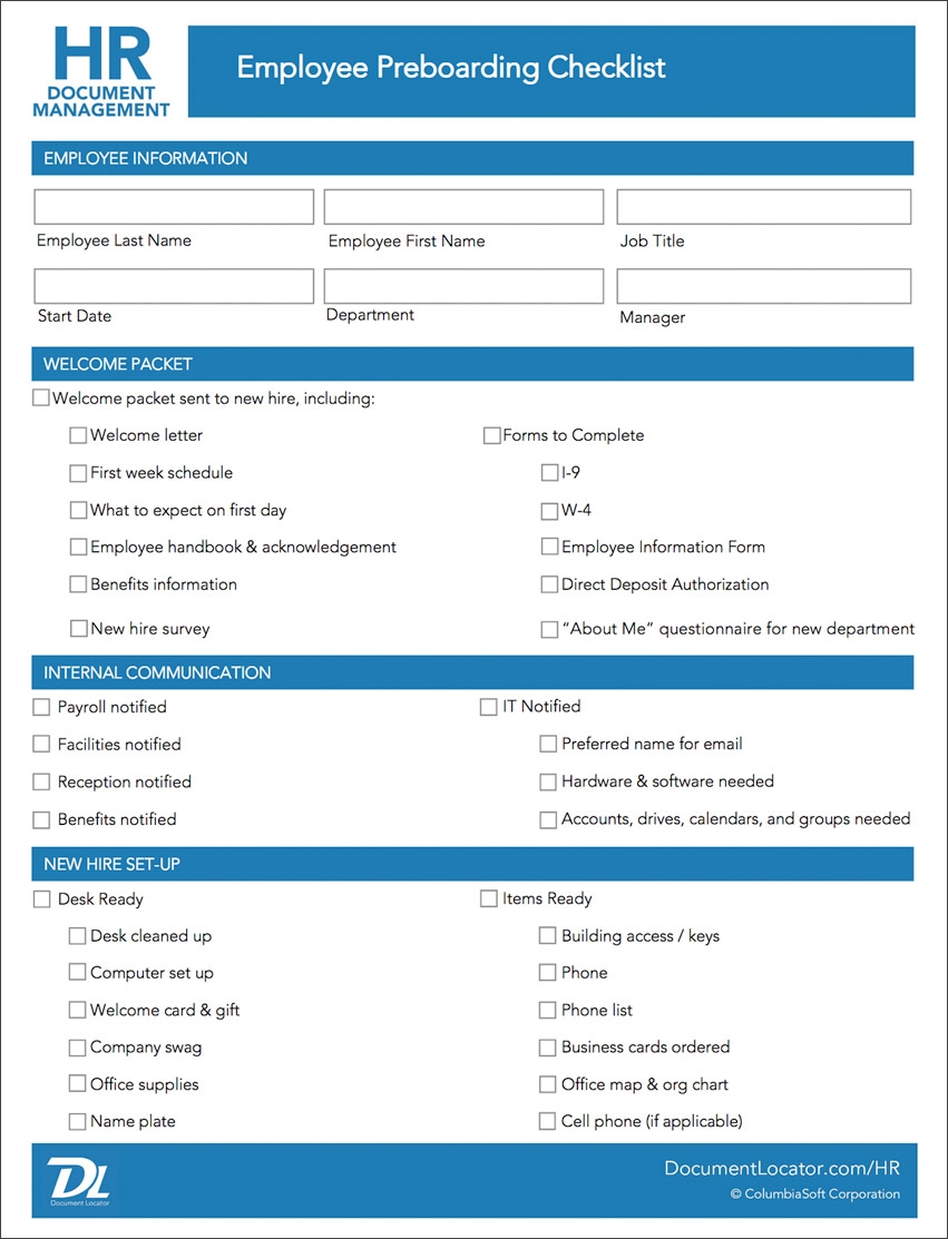 Free Human Resources HR Forms Templates