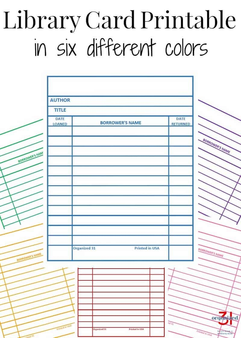 Free Library Card Printables Money Saving Mom 