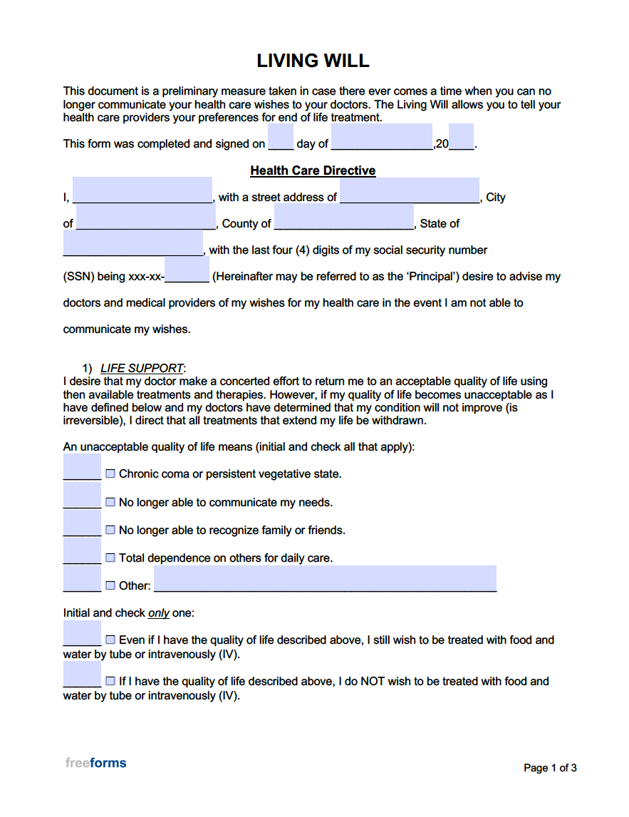 Free Printable Will Forms Nebraska