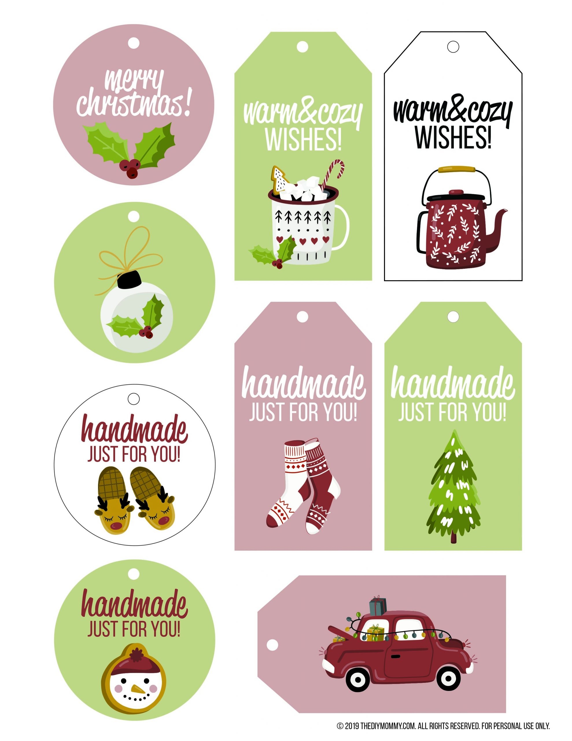Free Nordic Inspired Handmade Printable Christmas Gift Tags The DIY Mommy