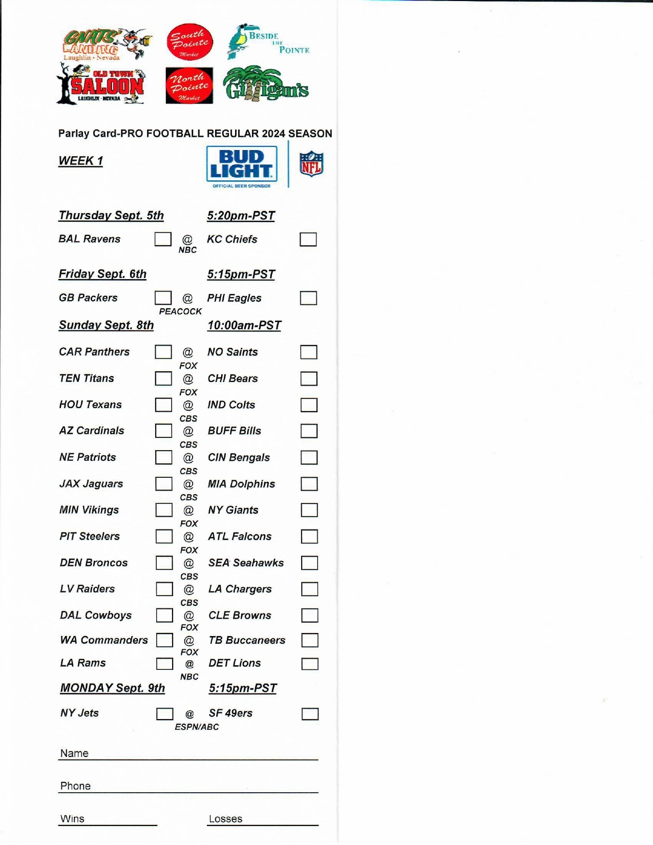 FREE PARLAY CARDS Laughlinlocals