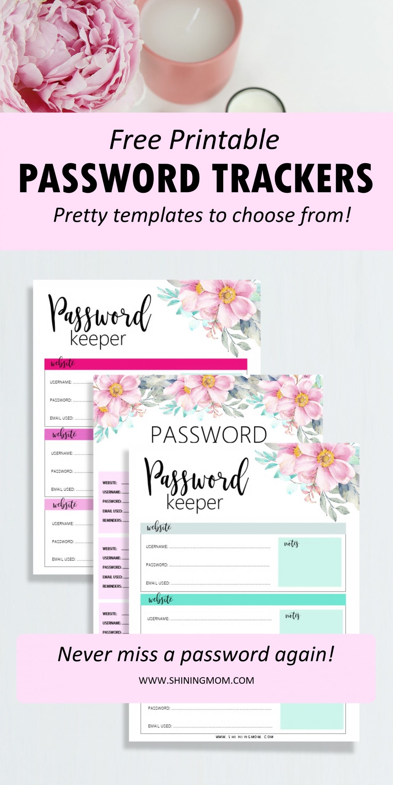 Free Password Tracker Printables Never Forget A Password Again 