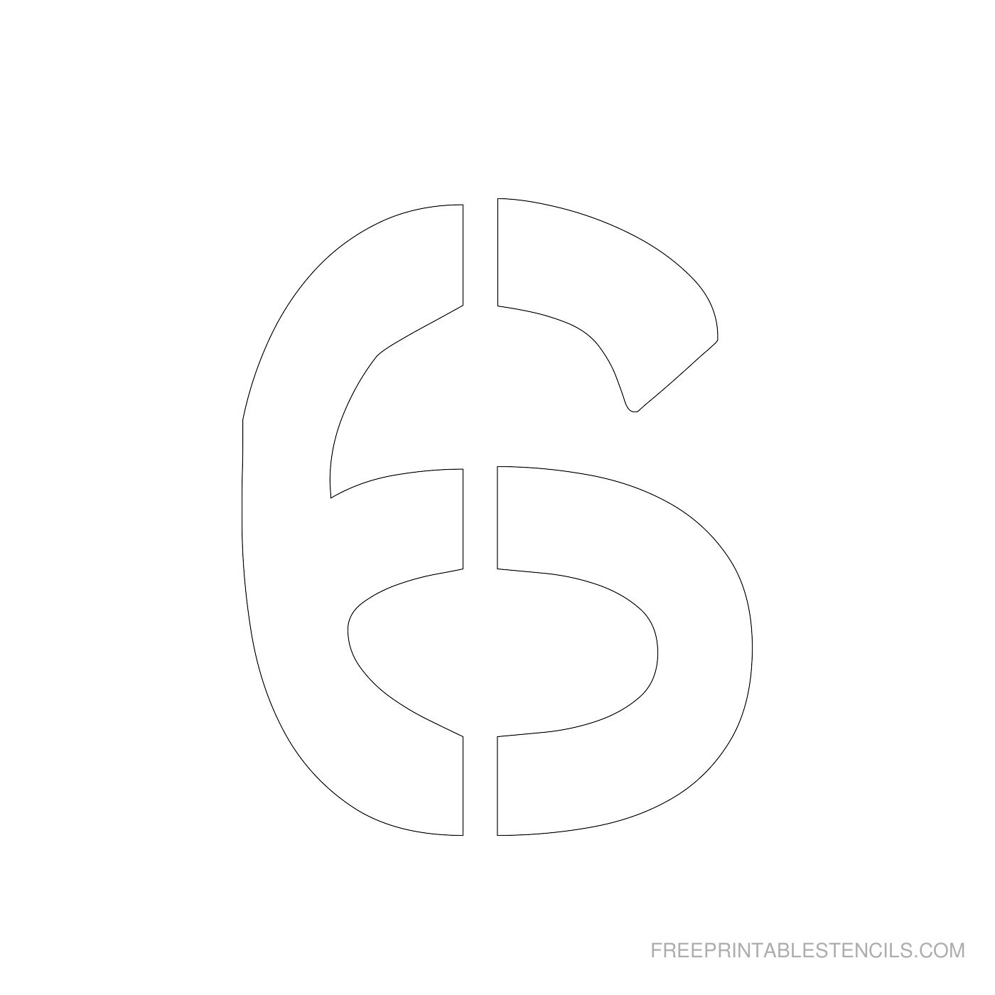 Free Printable 4 Inch Number Stencils 1 10