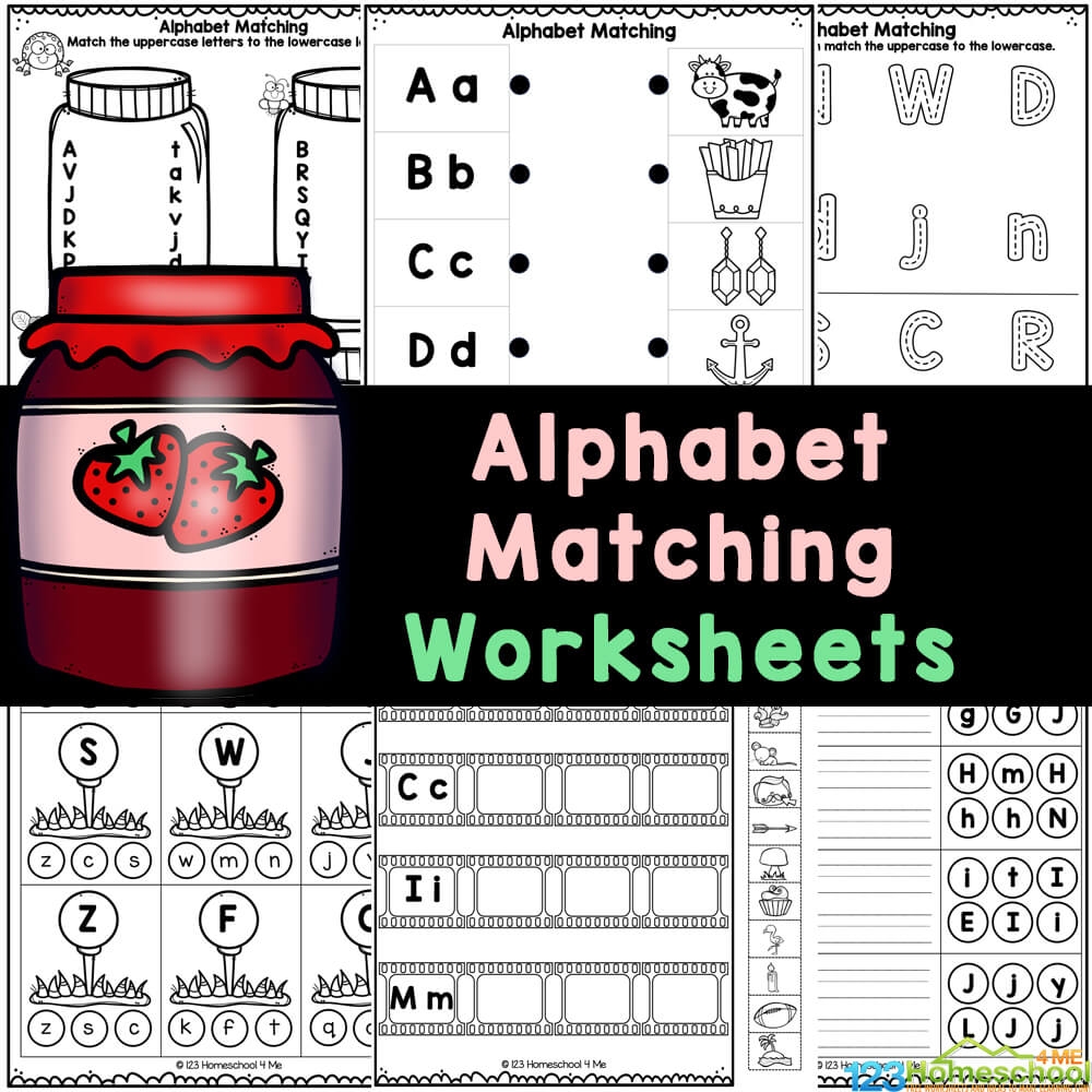  FREE Printable Alphabet Matching Worksheets