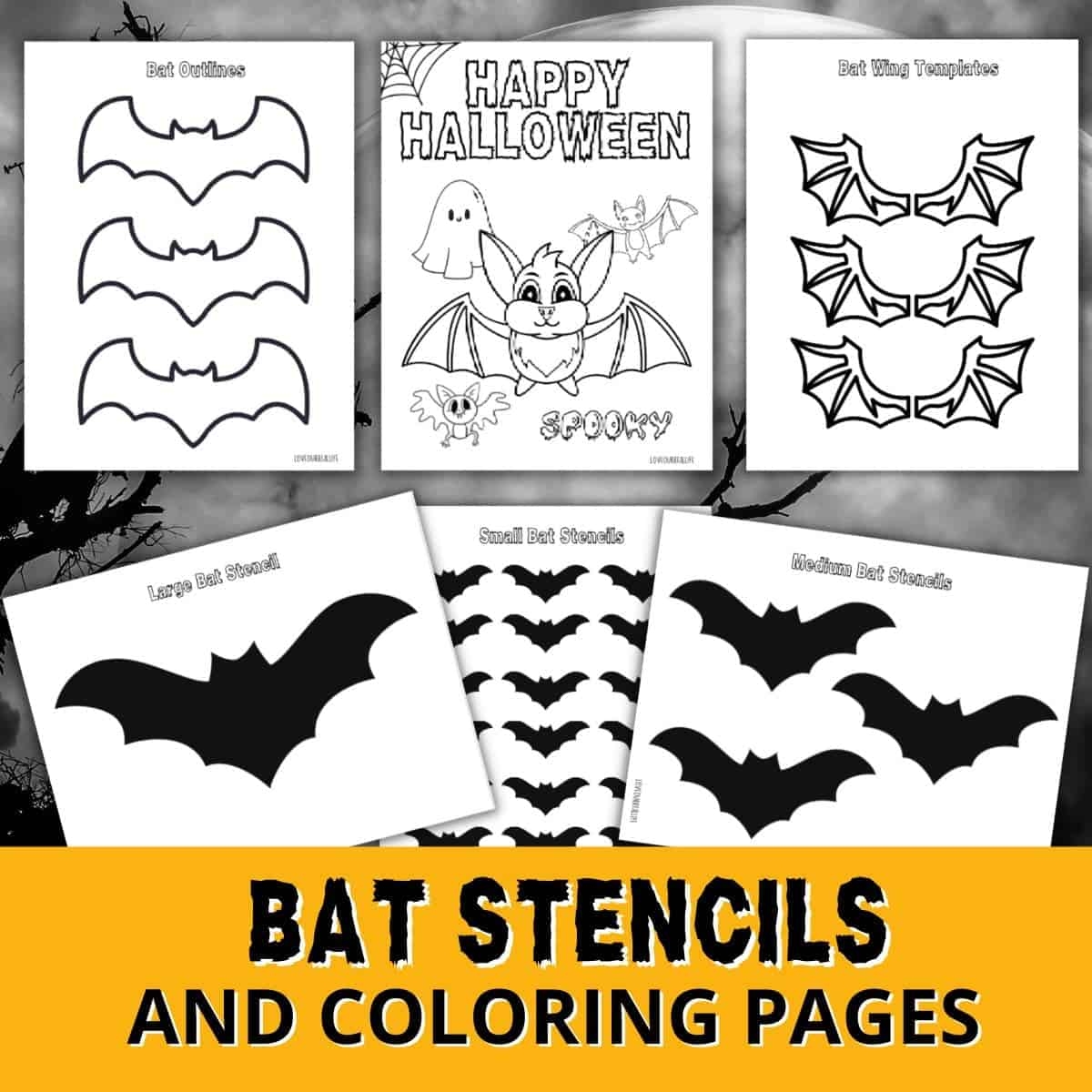 Free Printable Bat Template Stencil For Halloween Crafts Love Our Real Life