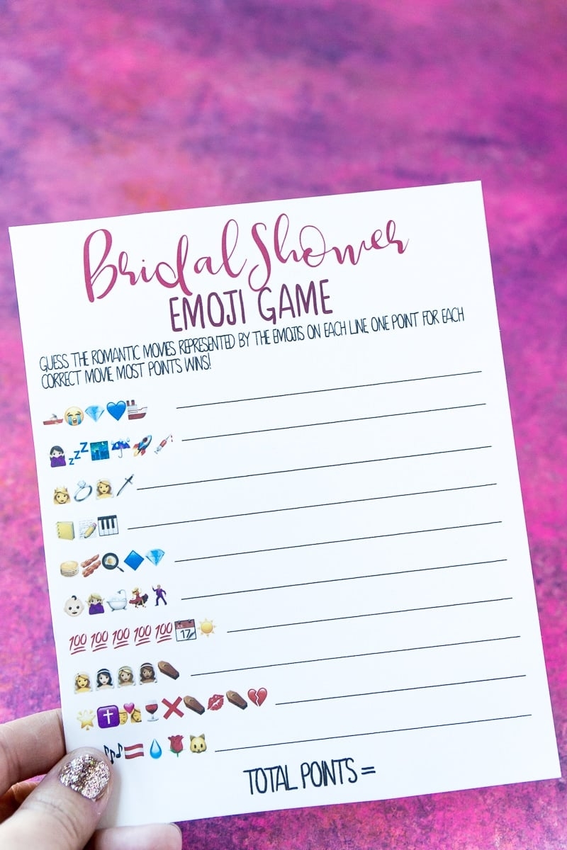 Wedding Emoji Pictionary Free Printable