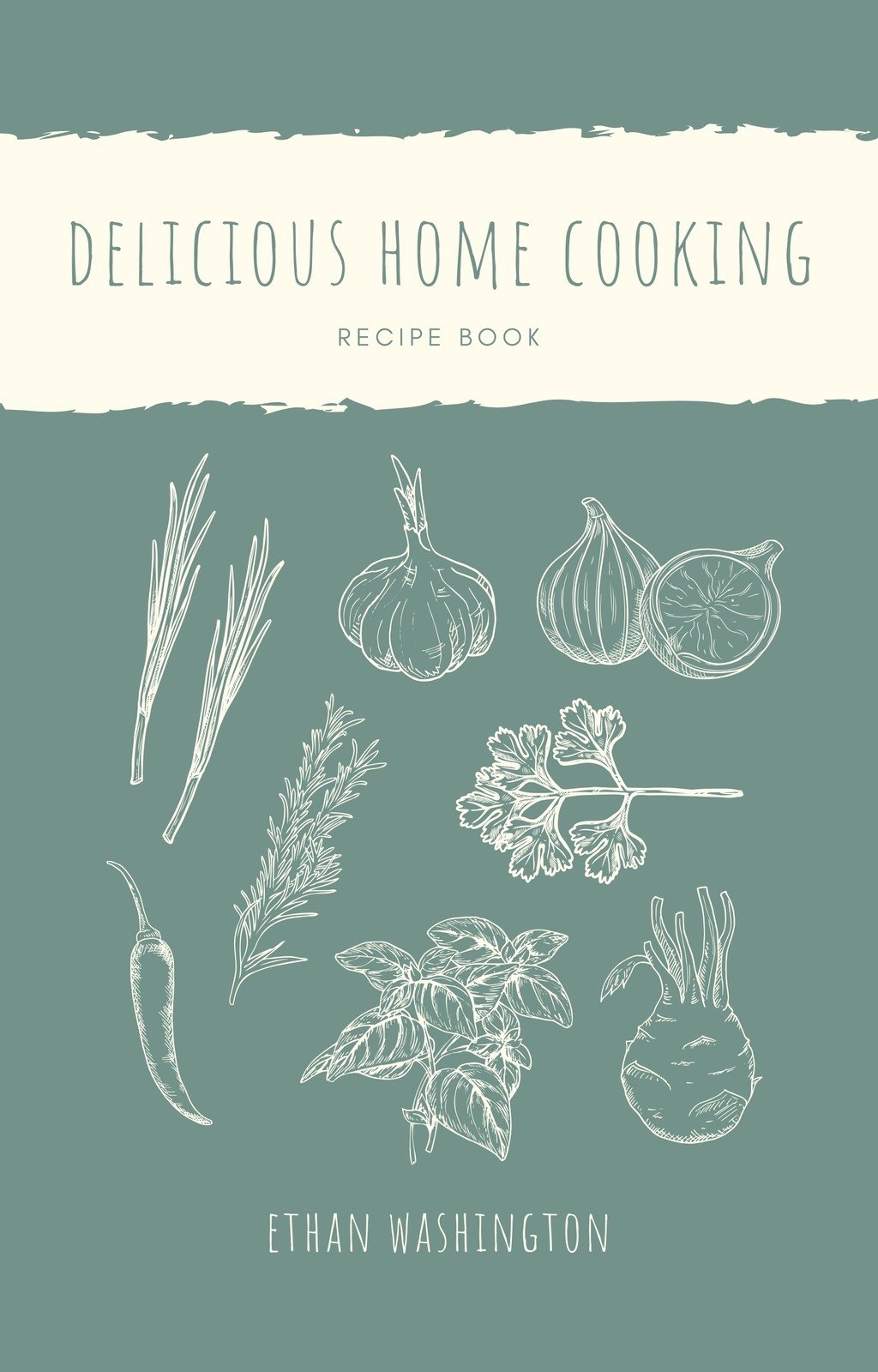 Free Printable Customizable Recipe Book Cover Templates Canva